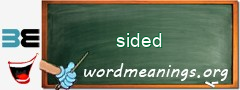 WordMeaning blackboard for sided